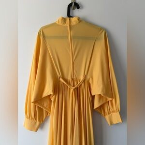 1970s Yellow Nylon Housecoat